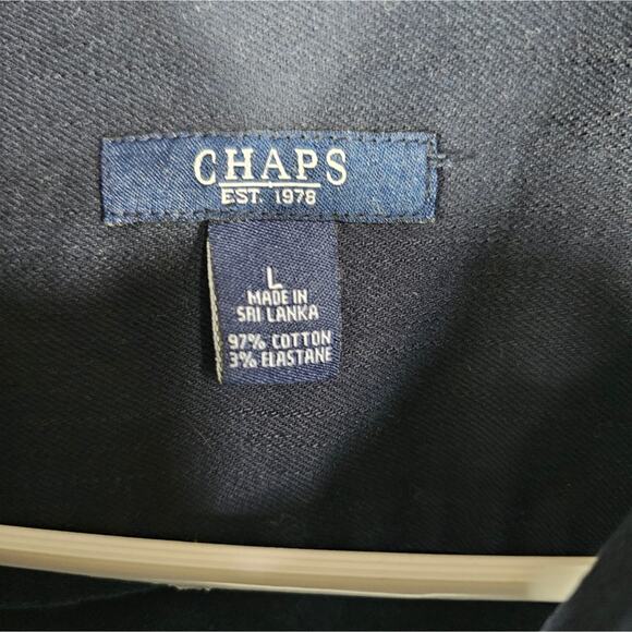 Chaps Navy Denim Jacket True Navy Women's Size Large - Picture 8 of 13
